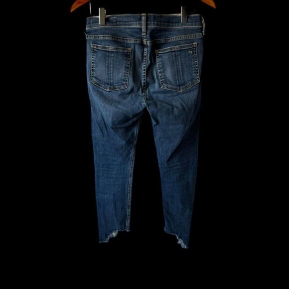 Rag & Bone Hampton Mid Rise Cropped Raw Hem Jeans Sz 28 - Picture 3 of 8